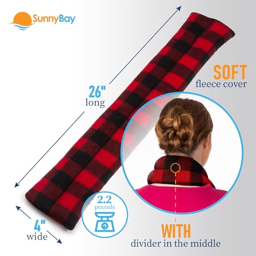 SunnyBay Microwavable Heating Pad, Neck and Shoulder Wrap, 26 inch, Buffalo - color: Buffalo