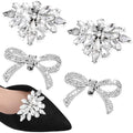 4 Pcs Rhinestone Shoe Clips for Women Dress Shoes Fashion Crystal
