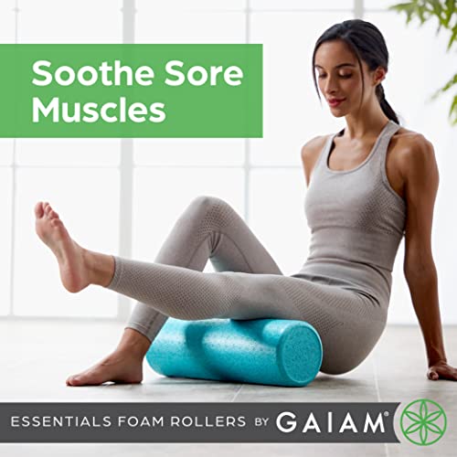 Gaiam Essentials Foam Roller, High Density Firm Deep Tissue Muscle Massager for Back Pain & Sore Muscles - color: 18-inch | Black