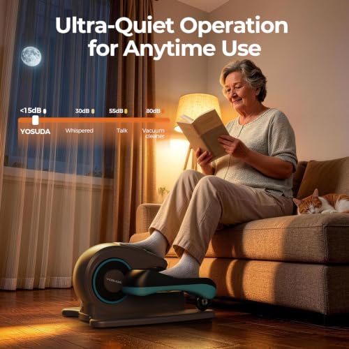 YOSUDA Under Desk Elliptical Machine, Seated Pedal Exerciser for Seniors - color: Classical | Blue