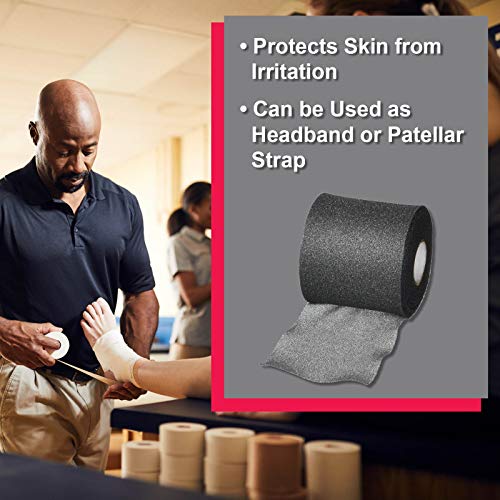Cramer Tape Underwrap, Single Roll, Black, Non-Latex Pre Wrap to Protect Skin from Irritation and Discomfort Caused by Athletic Tape, Tearable Sports Wrap, Non-Adhesive, 2.75" x 21 Yards - color: Black