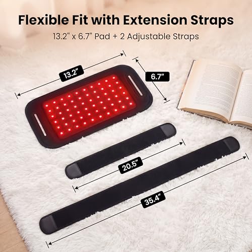 Infrared Heating Pad, Wireless Red Light Therapy Belt for Body, 5000mAh