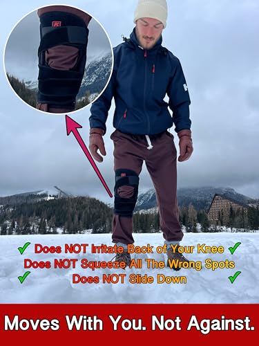 Hinged Knee Brace Support with Strap & Side Patella Stabilizers for Protection & Pain Relief for Arthritis, Meniscus Tear, ACL, MCL - Sports Compression Wrap for Running & Recovery - Men & Women - size: 3XL
