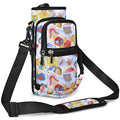 AUPET Water Bottle Sling Bag Sleeve Holder Carrier 25/32/40/64 oz,Insulated Crossbody Water Bottle Case Cover with Strap and Pockets for Men/Women Walking Hiking - color: Zodiac Fantasy, size: 25oz