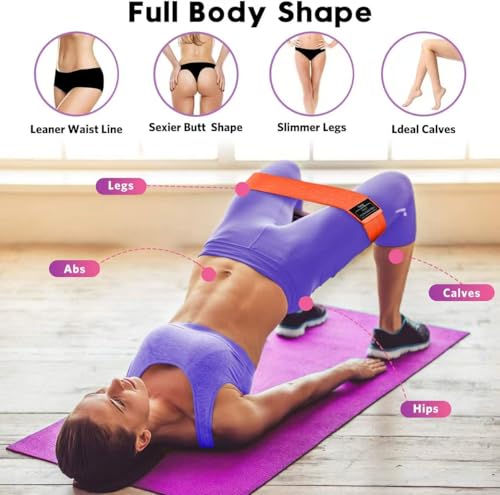 Resistance Bands for Working Out with Workout Bands Guide. 3 Booty Bands for Women Men Fabric Elastic Bands for Exercise Bands Resistance Bands for Legs Bands for Working Out Hip Thigh Glute Bands Set