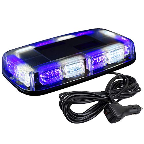 ASPL 48LED Roof Top Strobe Lights with Magnetic Base - color: Blue/White