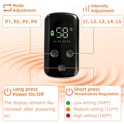 Cordless Air Compression Foot and Ankle Massager with Heat, 2 Pack - color: Black-2pc