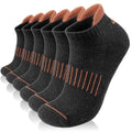 Lapulas Merino Wool Ankle Socks for Men Women, Hiking Running, 6 Pairs - color: Black, size: Large