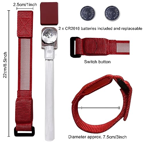M.best 8pcs LED Light Up Bracelets Glow Flashing Wristbands Glow in The Dark Party Supplies for Wedding, Raves, Concert, Camping,Sporting Events, Party Red - color: 8pcs Red