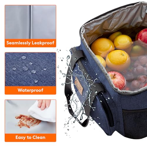 Lifewit Insulated Lunch Box for Men, Lunch Bag Cooler Women, 32-Can 20L - color: Dark Blue, size: Large(15L)