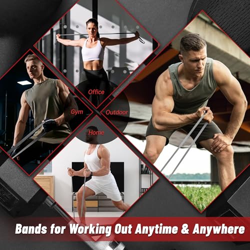 5-Level Resistance Bands for Working Out, Pull Up Assistance Bands - color: Gray Gradient