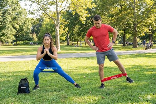 Fabric Resistance Bands for Women – Set of 5 Non-Slip Booty Bands for Glutes, Legs & Hips – Extra-Light to Extra-Heavy + Carry Bag & Private Training Hub Access