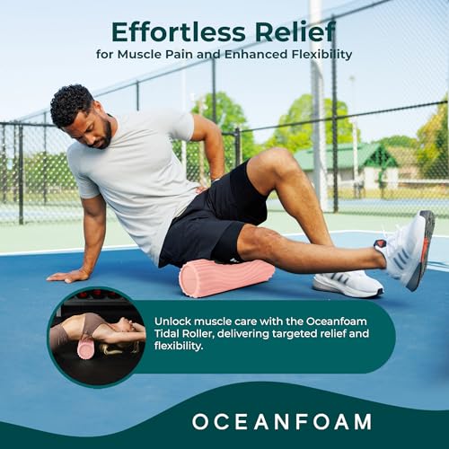 Oceanfoam Tidal Roller - Muscle Massage Foam Roller for Exercise (Blush) - color: Blush