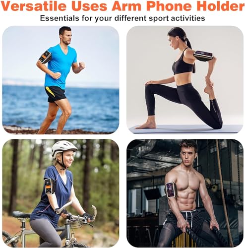Running Armband 3D Design Sweat Resistant Running Phone Holder Up to 6.9" - color: Running armband,6.9"
