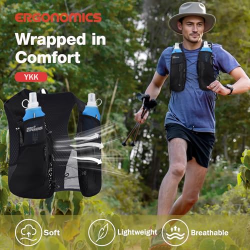 Running Vest for Women Lightweight Hydration Packable - color: Black 5L, size: Medium