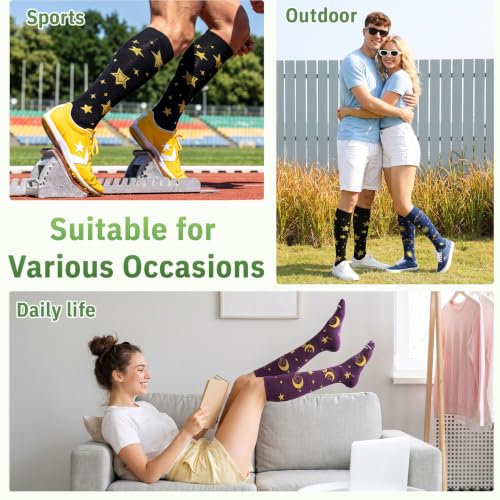 3 Pack Bamboo Viscose Knee High Compression Socks - size: Large-X-Large