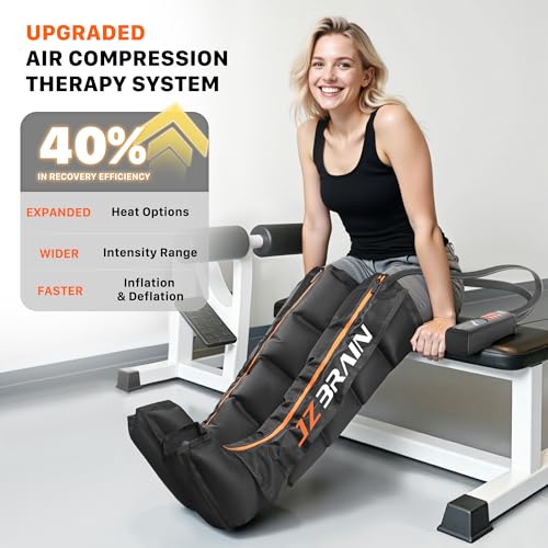 Air Compression Boots Leg Massager: Sequential Full-Leg Recovery with Heat, 6 Modes & 11 Intensities for Post‑Workout Relieve & Daily Relaxation for Athletes, Fitness Users (Small) - size: Small