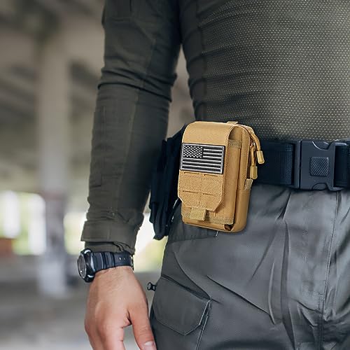 SOWHUP Tactical Molle Pouch Cell Phone Pouch Holster Small Utility EDC Pouch Gadget Organizer Bag - color: ACU1
