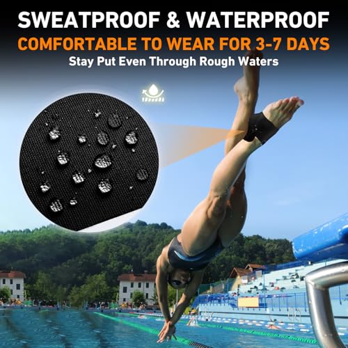 KTQUICK Precut Kinesiology Tape for Ankle,12PCS,20% Stronger Adhesive,Black - color: Black