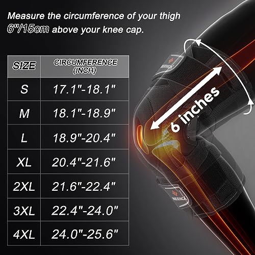 NEENCA Professional Knee Brace, Hinged Knee Support for Women & Men Relief - size: Large