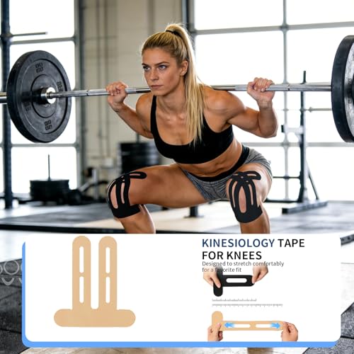 20 Pcs Kinesiology Tape for Knees Stability,Kinetic Tape Precut Strips