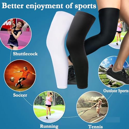 smilixin 2 Pairs Leg Sleeves,Full Leg Compression Sleeve for Men Women - size: X-Large