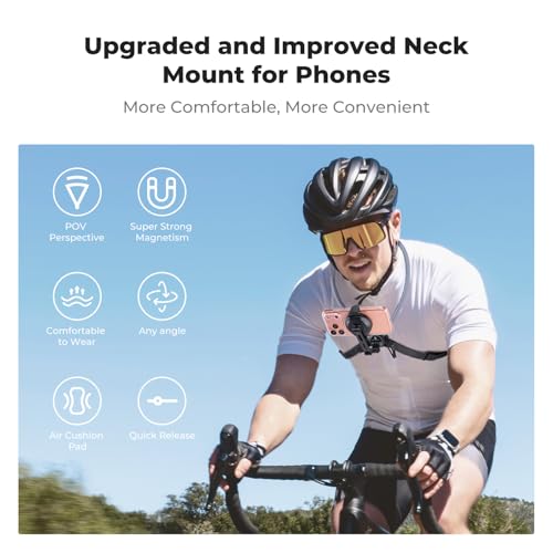 K&F CONCEPT 2-in-1 Magnetic & Clip-on Neck Phone Holder - color: Gray