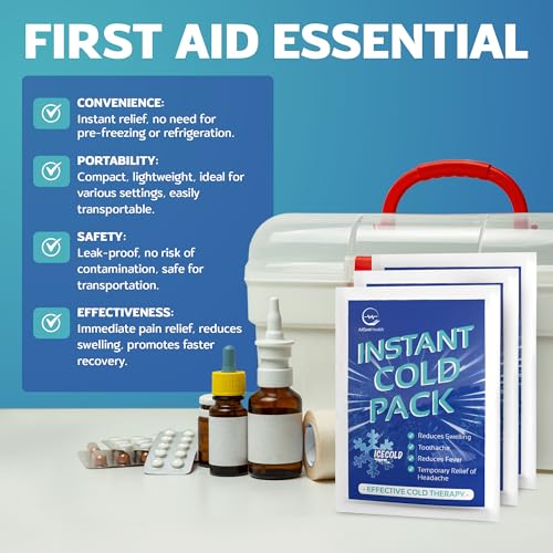 5000 Pack Pallet of Instant Ice Cold Pack (6” x 4.5”) - Disposable Instant Ice Packs for Injuries | Cold Compress Ice Pack for Pain Relief - size: 5000 Pack (6" x 4.5")
