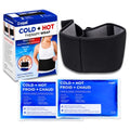 Cryopak Cold and Hot Therapy Wrap, Black, Latex-Free, Non-Toxic, for Back, Abdomen, Hip, Sports Injury Prevention, Recovery (Back/Abdomen). kit Includes Flexible Gel Compress, Sleeve and Strap. - size: back/abdomen