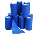 12PCS Self Adhesive Bandage, 4" x5yd Elastic Cohesive Bandage Wrap - color: Blue