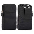 Crossbody Cell Phone Purse, Small Vertical Cell Phone Holster, Outdoor Travel Waist Pouch Cellphone Shoulder Messenger Bag Zipper Wallet Phone Holder with Belt Loop - color: Black 6.0 Inch (9*16.5*3.0CM)