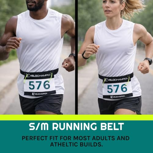 VeloChampion Triathlon Race Number Running Belt, Medium, 1 Pack - size: Medium
