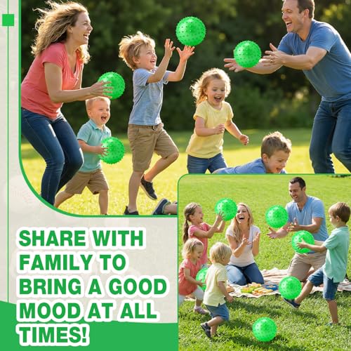 Jerify Knobby Balls Spiky Sensory Bouncy Balls Bulk - color: Green