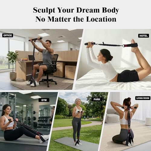 3-Tube Pedal Resistance Band w/Handles, 30/40LBS Sit Workout Gear - color: black, size: 30lbs