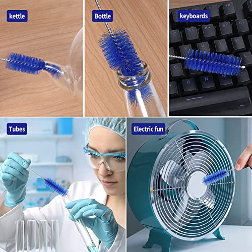 CiaraQ Bottle Cleaning Brushes, 8 Inch Nylon Tube Brush Set - color: Navy Blue, size: 8.0 Inch (10pcs)