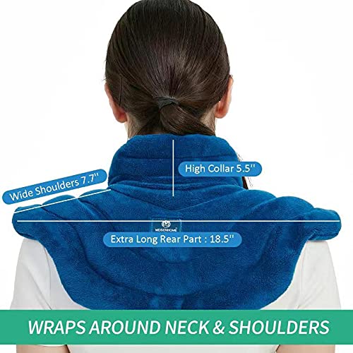 Microwavable Heat Pad for Neck and Shoulders, Warm Compress Wrap, Blue - color: Heat Pad06 -Blue