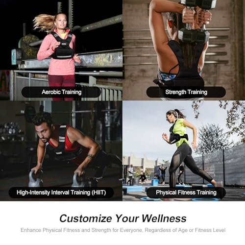Feyachi Adjustable Weighted Vest, 3-32lb Vest with 6 Ironsand weights - color: Black, size: 3-11.5 lbs