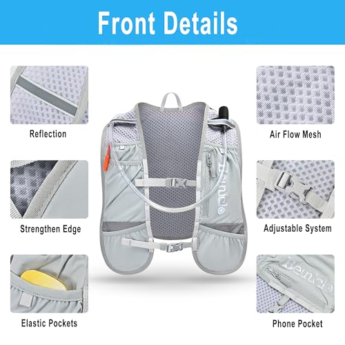 Hydration Running Backpack: Ultra Trail Running Vest for Marathon and Trekking Lightweight Hydration Backpack Daypack for Cycling ( Without Bladder)