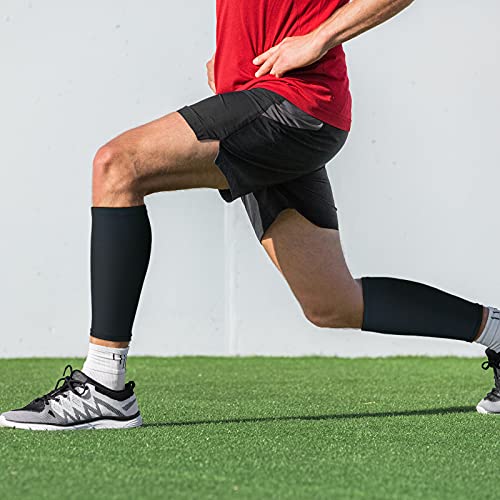 Sintege 3 Pairs Calf Compression Sleeves Women Men, M, Black - color: Black, size: Medium