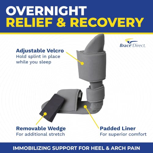 Brace Direct 90 Degree Night Splint, Sleeping Boot for Plantar Fasciitis - size: XL