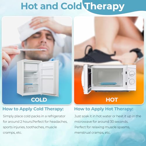 Ohuhu Ice Pack for Injuries Reusable X-Large 14"x11" Hot Cold Pack Wrap - color: Light Blue, size: 14"x11"(1 Pack)