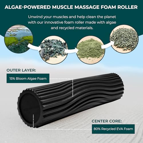 Oceanfoam Soft Tidal Roller - Soft Density Foam Roller for Beginners, Black - color: Black