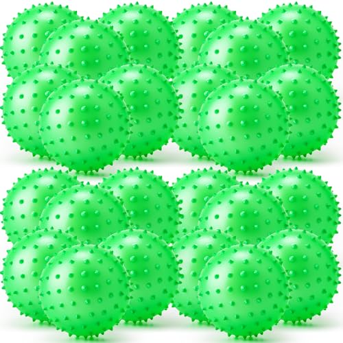 Jerify Knobby Balls Spiky Sensory Bouncy Balls Bulk - color: Green