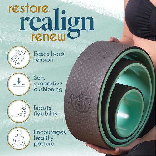 Florensi Yoga Wheel 3-Pack Back Roller & Stretcher for Pain Relief