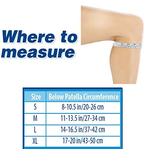 OrthoSleeve PS3 Patella Compression Sleeve for Knee Pain Relief, Patellar Tendonitis, Runner's Knee, and Arthritis Support - size: Large