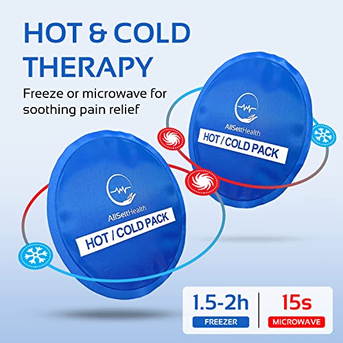Reusable Round Hot and Cold Gel Ice Packs for Injuries | Cold Compress, Ice Pack, Cold Pack, Gel ice Pack, Cold Packs for Injuries | 5 Pack - color: Blue 3