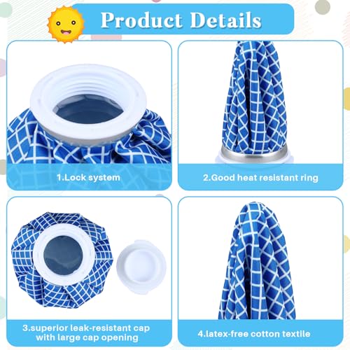 Honoson 4 Pack Reusable Ice Bag Hot Cold Bag Leakproof, Cute Style - style: Cute Style