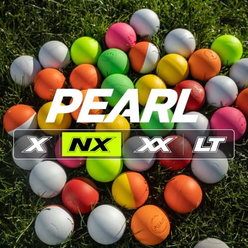 Pearl NX Greaseless Lacrosse Balls by Guardian Innovations - Long Lasting, No-Bounce Balls Perfect for Indoor Play and Practice - size: 10 Pack
