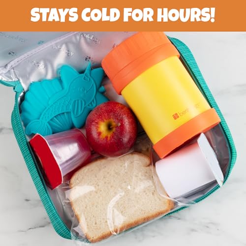 Kids Hard Ice Packs (3 PK) Slim Lightweight Reusable Cooler Freezer Packs- Long-Lasting Chillers Keep Food Fresh for Hours- Durable Leak-Proof Design for Boys Girls Back To School- BPA Free, Food Safe - color: Narwhal