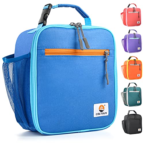 CaCTOUR Lunch Box Kids,Premium Insulated Lunchbox for Girls Boys,Soft Mini Cooler Bag Back to School Thermal Reusable Lunch Bag for Work School Picnic (Blue) - color: Blue